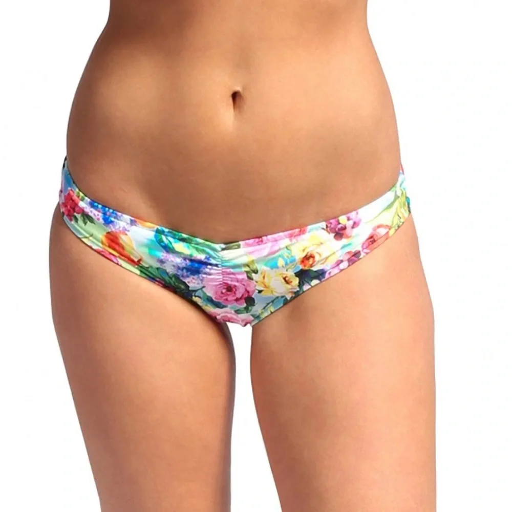 NWT Seafolly Summer Garden Sweetheart Hipster Bottoms Size US 12 Floral Ruched - Picture 4 of 10